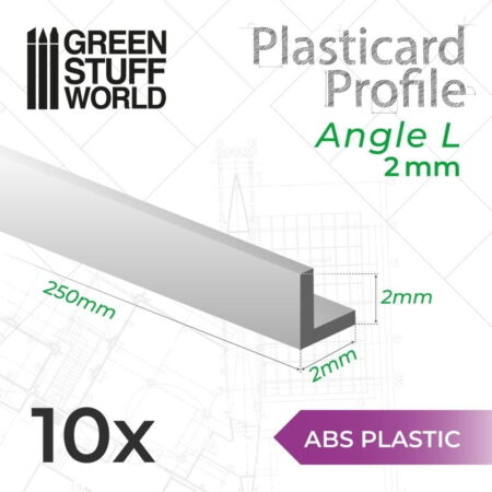 ABS Plasticard - Profile ANGLE-L 2 mm - 10 kom