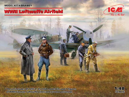 1/48 WWII Luftwaffe Airfield (Bf 109F-4 + HS-126B + figure)