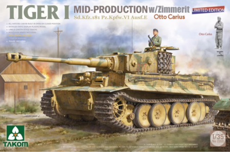 1/35 - Tiger I Mid Production w/zimmerit Sd.Kfz. 181 Pz.Kpfw. VI Ausf. E Otto Carius