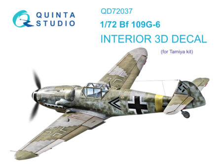 1/72 Bf-109 G6 3D Dekali za enterijer (Tamiya)