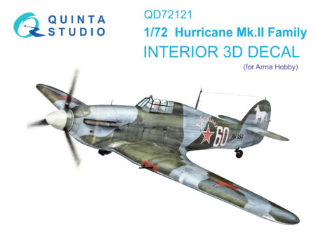 1/72 Hurricane Mk.II 3D Dekali za enterijer (Arma Hobby)