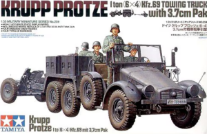1/35 - Krupp Protze 1 ton (6x4) Kfz.69 Towing Truck with 3.7cm Pak
