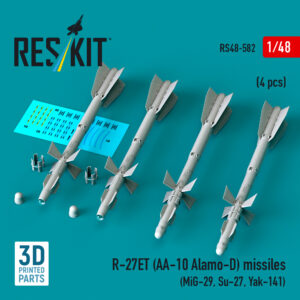 1/48 - R-27ET (AA-10 Alamo-D) missiles (4 pcs) (3D Printed)