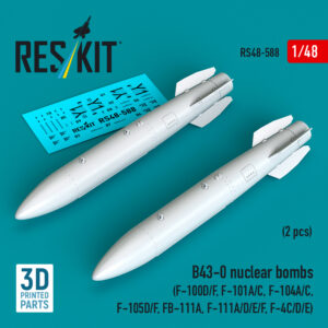 1/48 - B43-0 nuclear bombs (2 pcs) (3D Printed)