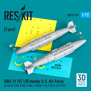 1/72 - GBU-31 (V) 1/B bombs U.S. Air Force (2 pcs) (3D Printed)