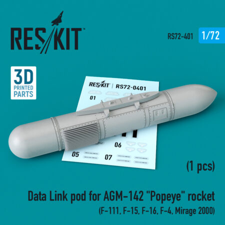 1/72 - Data Link pod for AGM-142 "Popeye" rocket (F-15, F-16, F-4, Mirage 2000, F-111)