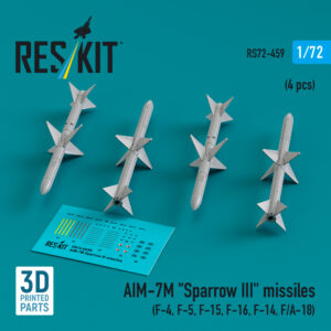 1/72 - AIM-7M "Sparrow III" missiles (4 pcs) (3D Printed)