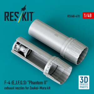1/48 - F-4 (E, J, F, G, S) "Phantom II" exhaust nozzles for Zoukei-Mura kit (3D Printed)