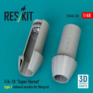 1/48 - F/A-18 "Super Hornet" type 1 exhaust nozzles for Meng kit
