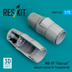 1/72 - MiG-29 "Fulcrum" exhaust nozzles for Trumpeter kit (3D Printed)
