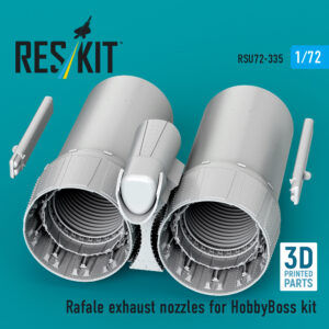 1/72 - Rafale exhaust nozzles for HobbyBoss kit 3D printed model kit