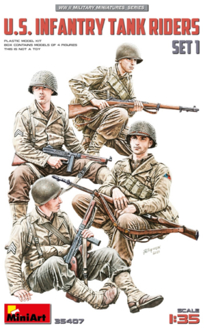 1/35 - U.S. Infantry Tank Riders. Set 1