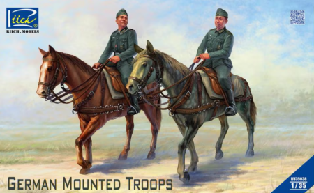 1/35 - German Mounted Troops (2 konja i 2 figure)